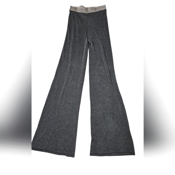 COBBLESTONE LIVING Wide leg pull on wideleg pants in Grey metallic.O/S Tall NWT - Picture 1 of 12